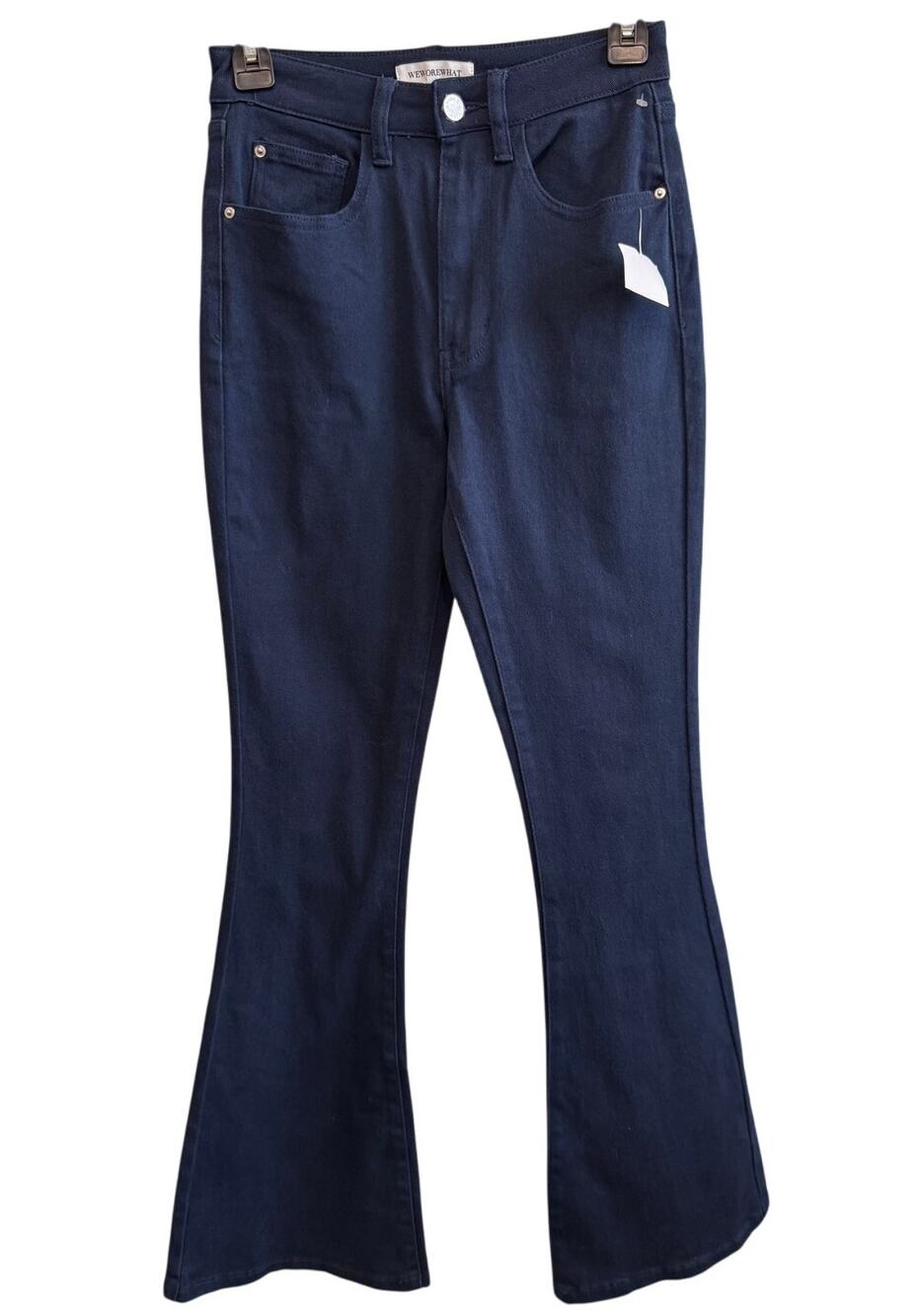 NEW WE WORE WHAT Women's Dark Wash High Rise Flare Leg Jeans Size 24